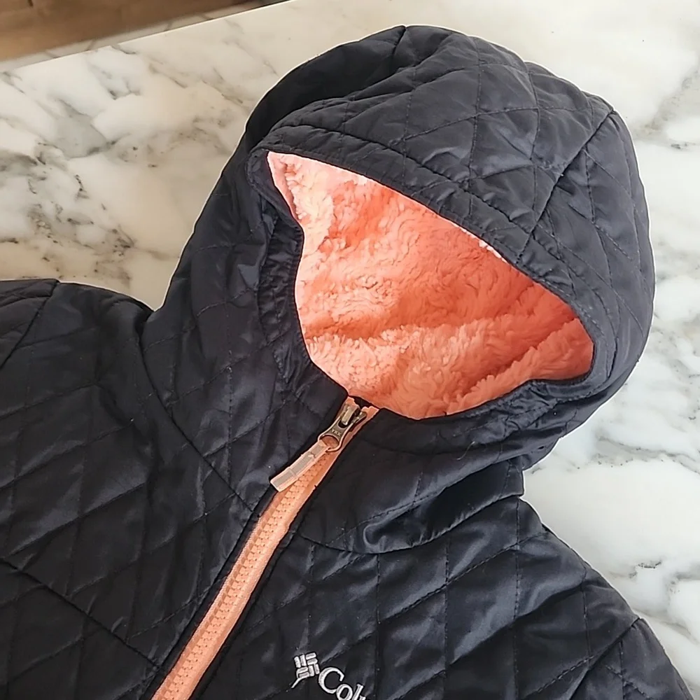 Columbia Bella Plush Quilted Insulated Hooded Jacket Coat Puffer Youth XXS (4-6)